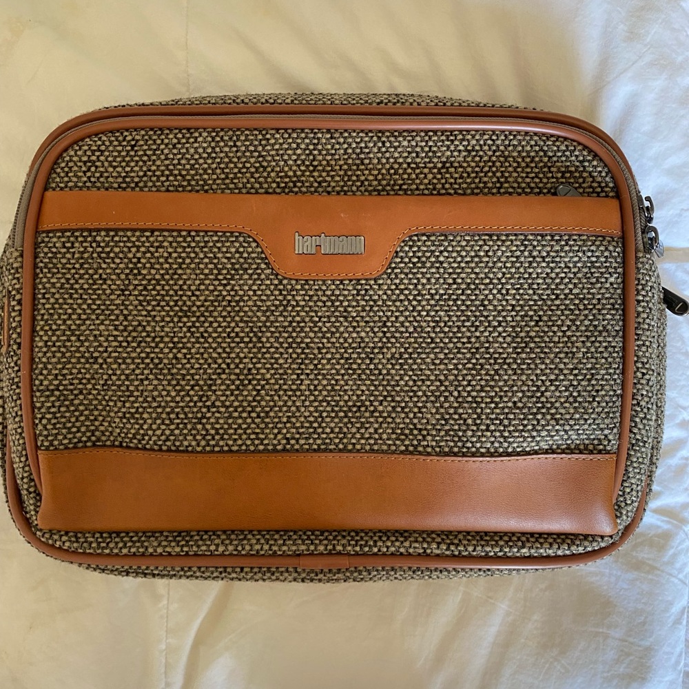 Hartmann Tweed & Leather Carry-On Shoulder Bag Messenger Bag